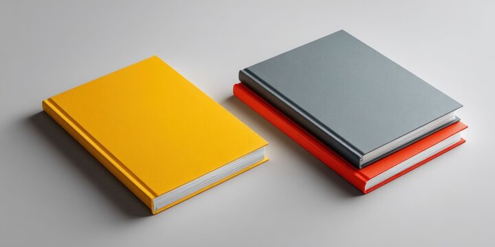 Soft Cover Book Jacket Mockup with Catalog Dust Illustration
