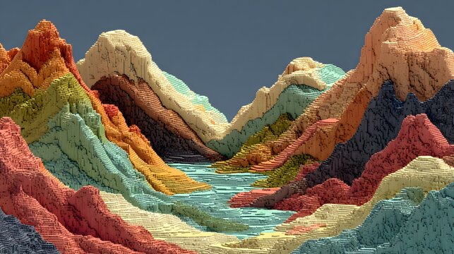 3Dピクチャー（3次元絵） 3D Pixel