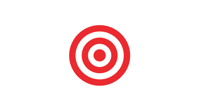 target design with concentric circles on white background