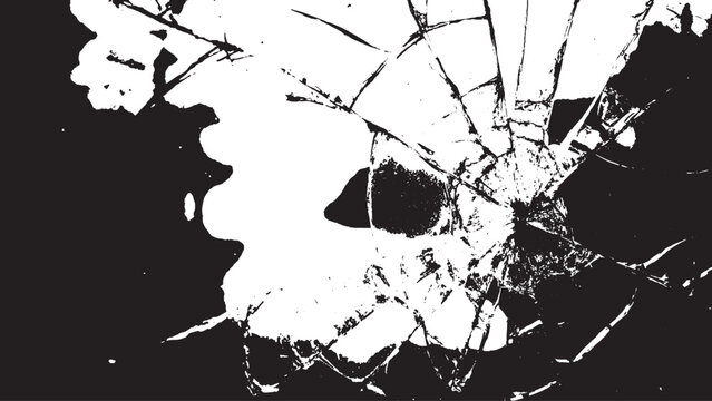 Broken glass texture with cracked window effect and grunge urban background vintage distressed abstract overlay