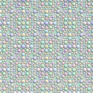 Abstract Colorful Bubbles Pattern Seamless Background for Design.
