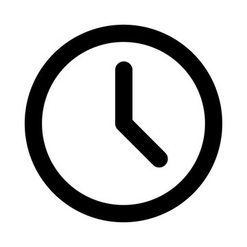 clock icon in black