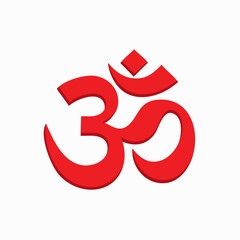 Fototapeta premium Red Om Symbol