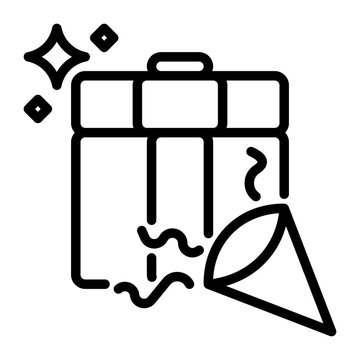 present icon, line icon style
