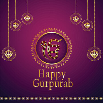 Happy Gurpurab Golden Ek Onkar