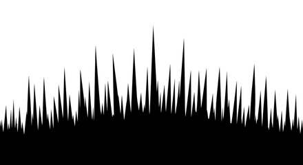 Black sound wave pattern on white background audio signal graphic © Pabitra