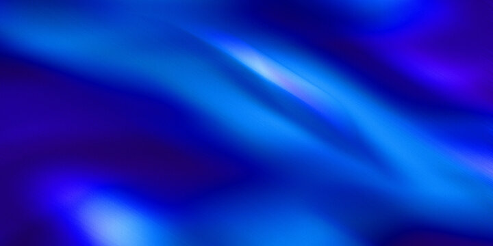 smooth blue gradient soft silk fabric with lighting on the curved transverse lines