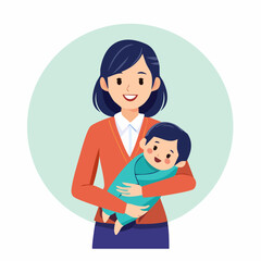 Obraz premium Mother Holding Baby