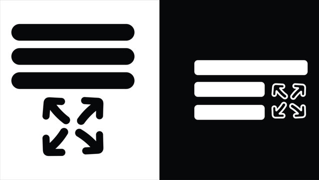 Generic expand and maximize user interface icon for scaling or fullscreen actions in applications