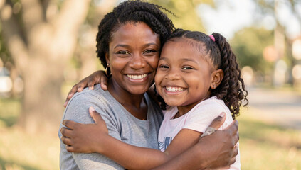 Fototapeta premium A heartwarming moment between a mother and her child.