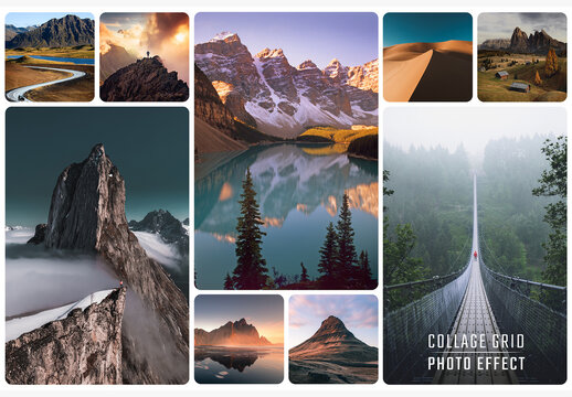 Photo Collage Mood Board Mockup