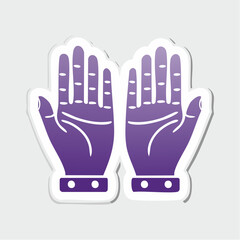 Obraz premium Purple Hands Icon