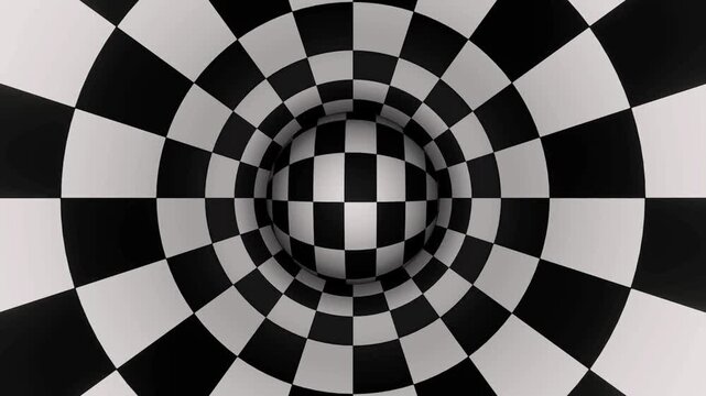 An abstract 3D animation that creates a dizzying visual effect resembling a tunnel, perfect for VJ loops or DJ sets, a seamless 3D video loop