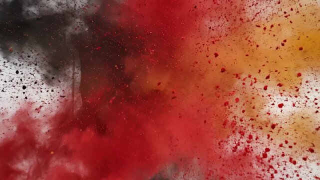 Exploring colors of a Germany flag and the impact of colored powder in a creative space
