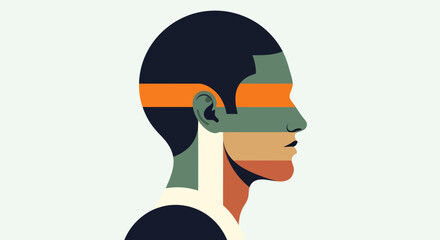 Abstract silhouette illustration profile portrait © UDIN BADEG