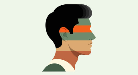 Abstract silhouette illustration profile portrait © UDIN BADEG
