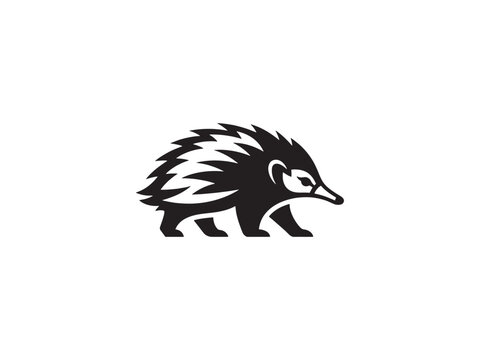 Minimalist Echidna Logo Design icon  vector