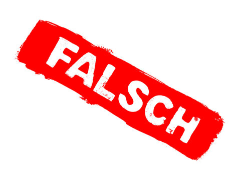 Roter grunge Banner  diagonal zeigt: Falsch