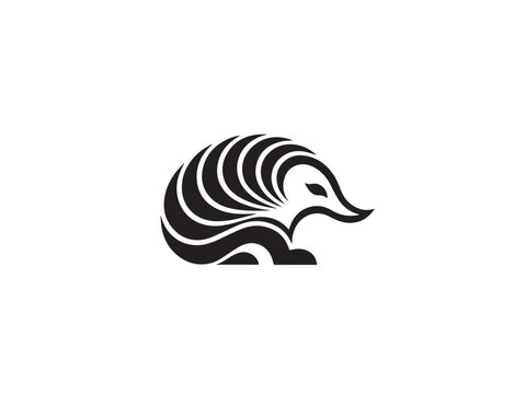 echidna vector icon logo design  