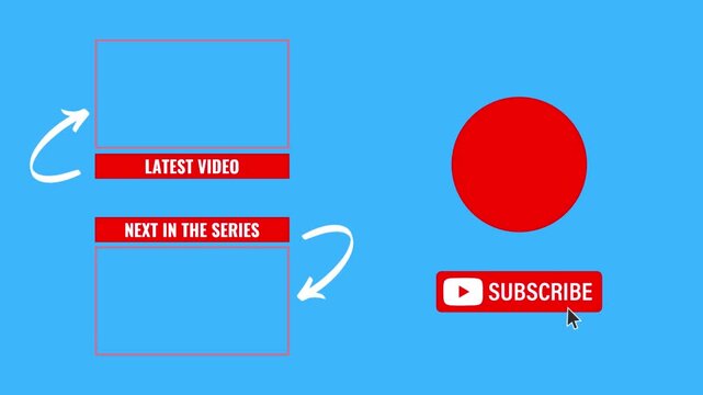 youtube outro next video subscribe animation simple end screen template content creators