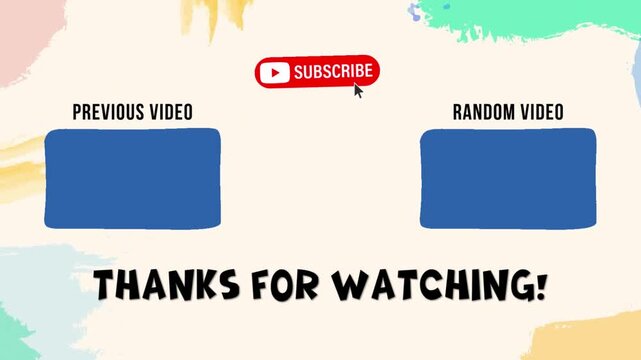 youtube end card template subscribe buttons next video layout content creator outro screen