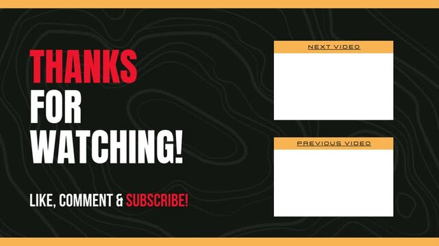 youtube end screen next video outro template subscribe boxes animation content creator