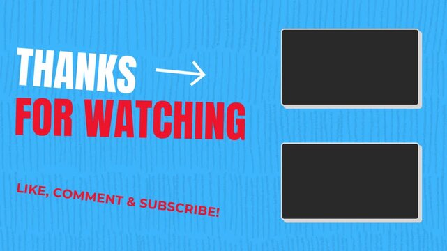 youtube end screen template next video preview boxes subscribe call to action animation