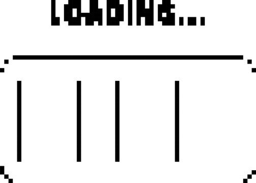 loading screen progress bar pixel art icon, retro 8-bit game waiting interface symbol, ui vector illustration