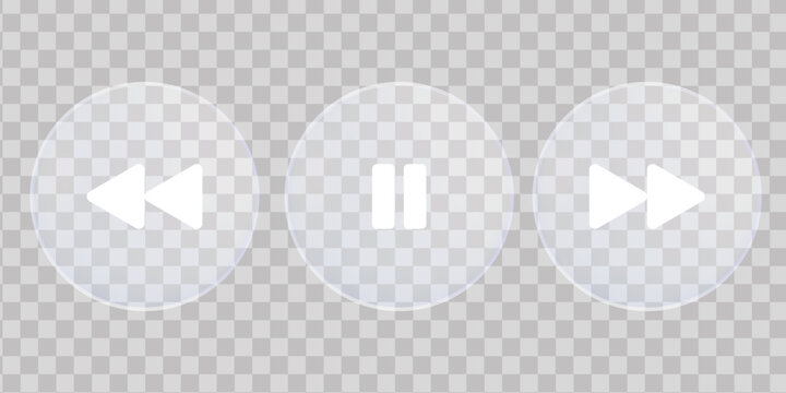 3D glass button with translucent overlay and light reflections. Sleek tech interface component ideal for game UI, web panels, and modern app design projects.