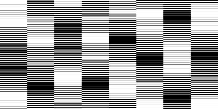 Black and white striped halftone gradient. Fading line gradation background. Repeating strip pattern backdrop. Parallel lines wallpaper for overlay, print, cover. Vector Doppler effect concept