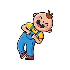Fototapeta premium Joyful Baby Laughing, Playful Illustration, Fun Environment, Colorful Design, Cheerful Vibe, Creativity Concept