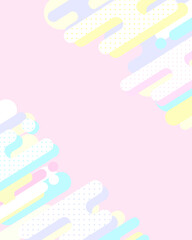 パステルピンクのメンフィス風シェイプが斜めに散りばめられたゆめかわいいポップ背景 SNSやモバイル広告向け 縦長 4:5   © marumochi