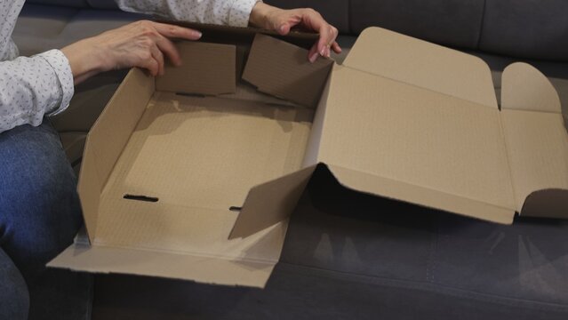 Cardboard box. Self-assembly. . High quality photo