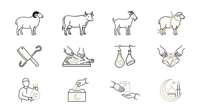 Islamic Eid Al Adha Icons