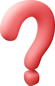 3D question mark icon in red.