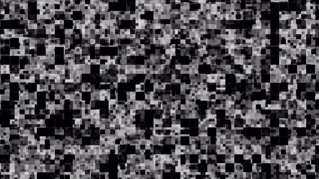 Mosaic Blur Censored Pixelated Block Effect with Abstract Black and White Square Motion for Sensitive Information and Comedic Censorship Overlay 4k video