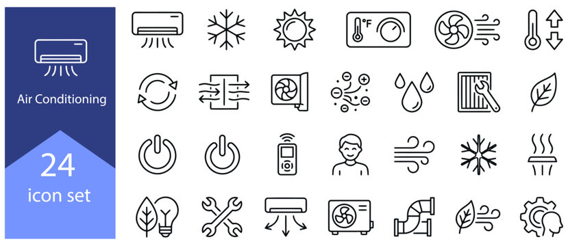 Air Conditioning icon set