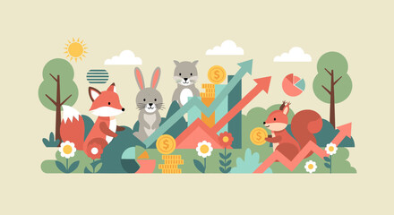 Fototapeta premium A cheerful and modern floral design element evoking positivity and growth. Ideal for website graphics, social media posts, or adding a touch of freshn