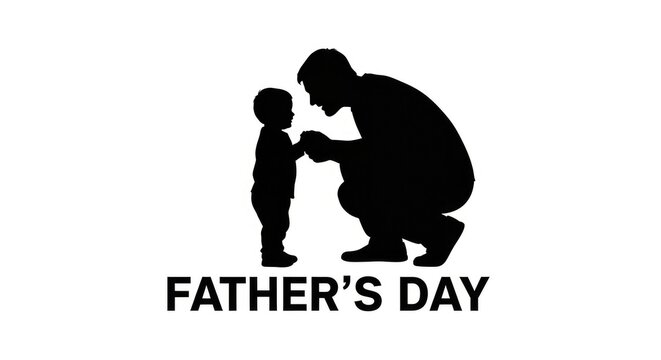 Heartwarming father's day silhouette celebrating the bond between dad and child