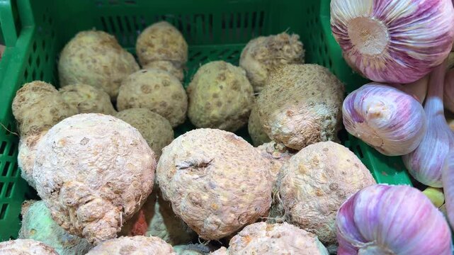 celery root in the supermarket video