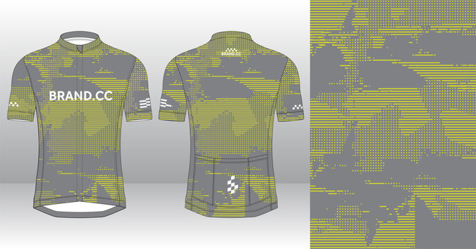 Modern Cycling Jersey Design Template for Custom Sublimation
