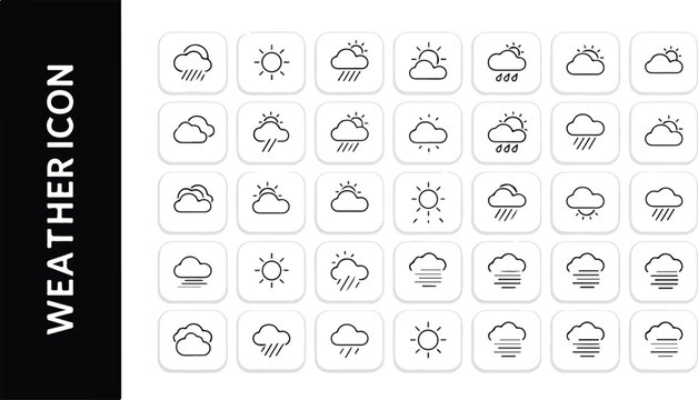 set of vector  ICON WEATER SET.eps