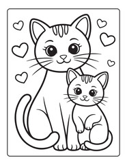 Obraz premium Purrfect Cat Mama Moments Coloring Book