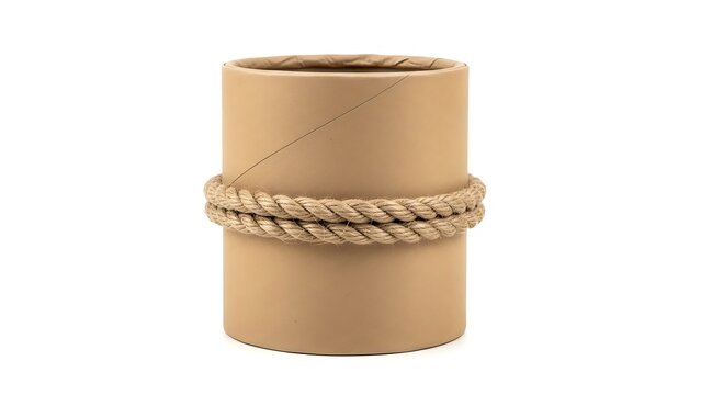Modern ceramic planter with natural jute wrap