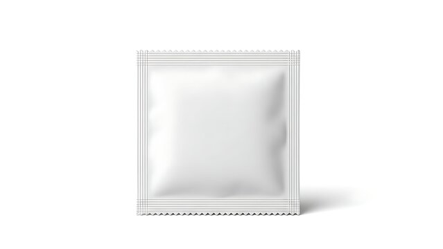 Minimalist white square frame on white background