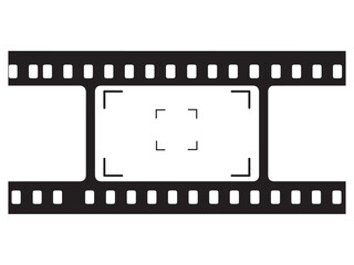 Fototapeta premium Camera film roll vector image with focusing frame. film roll vector with focusing frame for photo.