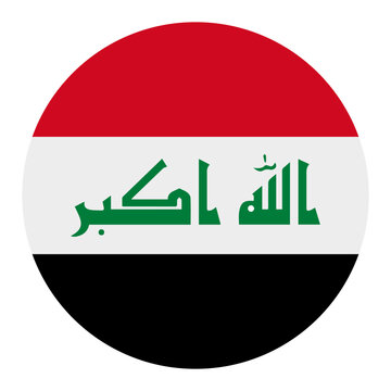 Round button with the Iraqi flag. Click the round button Iraq
