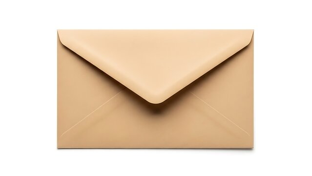 Simple brown envelope against white background