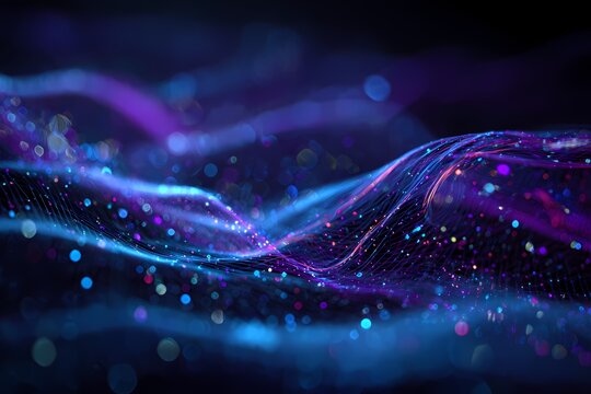 "By visualising information as particles flowing into waves, these images bridge nature and technology. Their 'futuristic fluidity' elevates next-gen tech into a work of art."