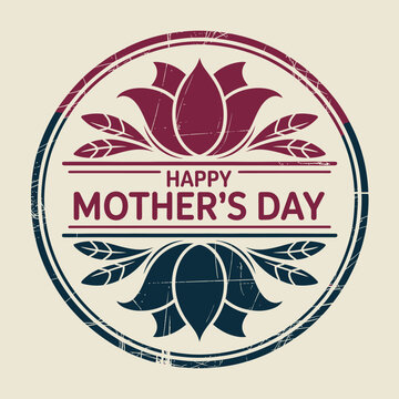 Happy Mothers Day celebration with floral design and text  mothers day